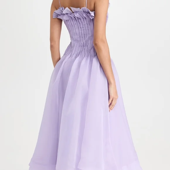 Aje Purple Smocked Strapless Sundress - Picture 3 of 6